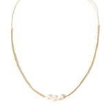 Sage Gold & Pearl Choker