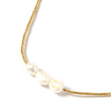 Sage Gold & Pearl Choker