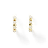 Aztec Gold & Moonstone Hoops