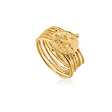 Gold Apollo Coin Ring