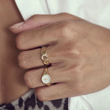 Gold Curb Chain Ring