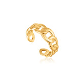 Gold Curb Chain Ring