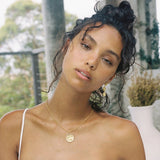 Medallion Gold Pendant Necklace