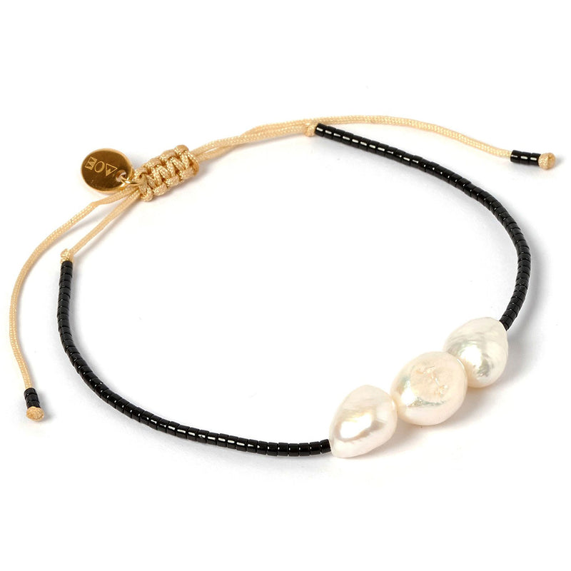 Serena Black & Pearl Bracelet