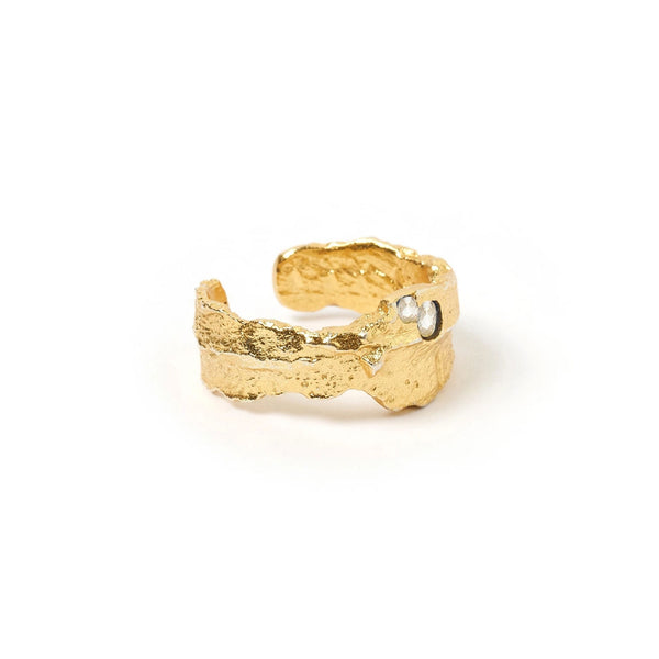 Anya Gold & Clear Quartz Ring