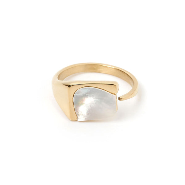 Square mother of 2024 pearl ring