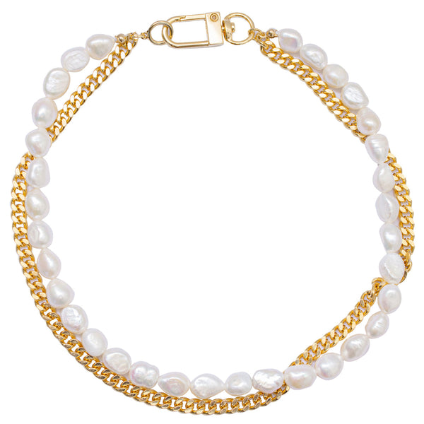 Lush Pearl and Chain Necklace