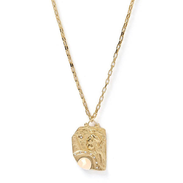 Warrior Gold & Rose Quartz Necklace
