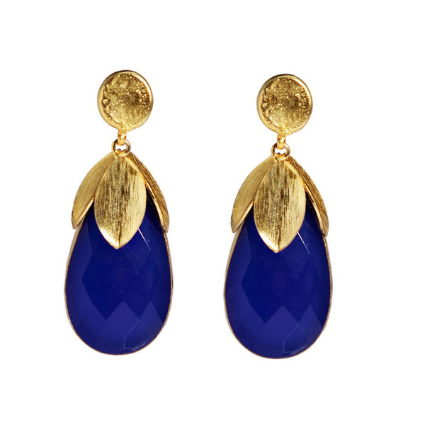 Zenia Blue Onyx Earrings